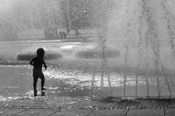 Stefan Leppert, Innenstadtszene bei 38 Grad, Mnchen